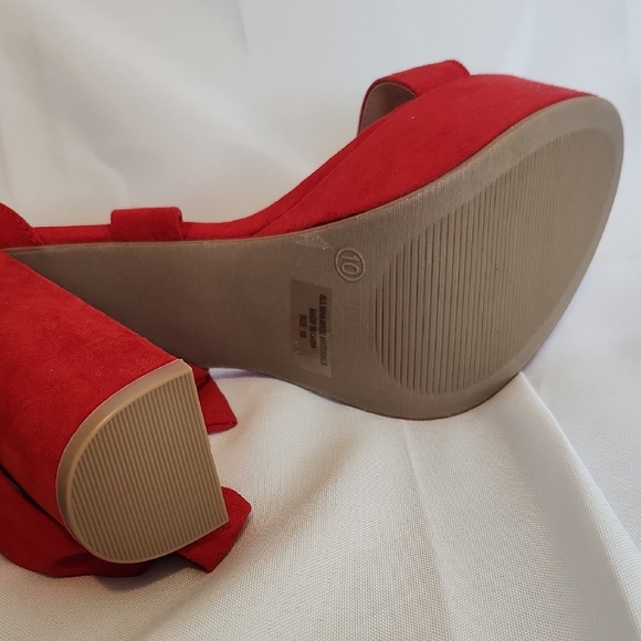 Fashion Nova Bold Red Platform Heels - Picture 6 of 8